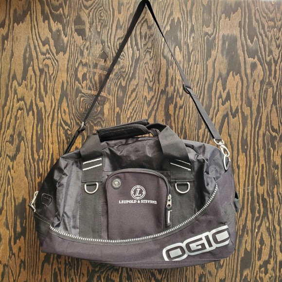 OGIO Half Dome Black Leupold & Stevens Bag Gym Golf Sports Travel Nice!